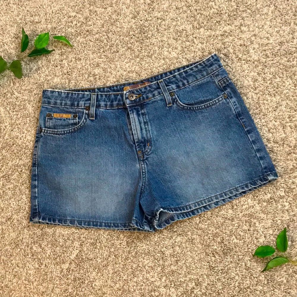 Vintage lei Denim Jean Shorts Womens Sz 13 Regular Mid Rise 90s Style